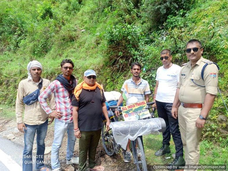 उड़ीसा भुवनेश्वर के सत्यव्रत दास देश के 22 राज्यों में साईकिल ने निकले पर्यावरण संरक्षण का संदेश देने, ऊखीमठ पहुंचने पर भव्य स्वागत – लक्ष्मण नेगी