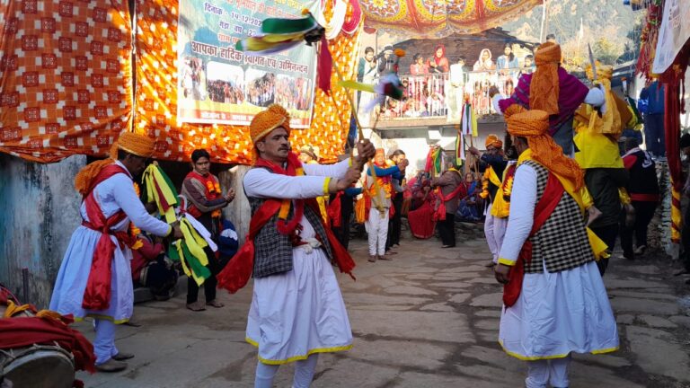 पीपलकोटी : किरूली गांव में पांडव नृत्य के आयोजन से जींवत हुई लोकसंस्‍कृति