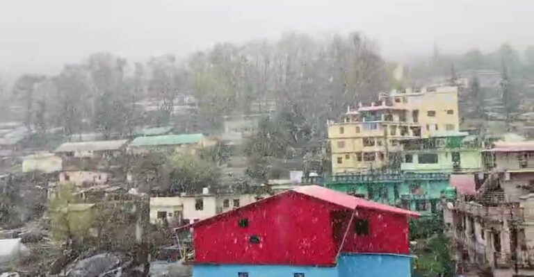 जोशीमठ : औली के बाद अब जोशीमठ में भी बर्फबारी, शीतलहर का सितम
