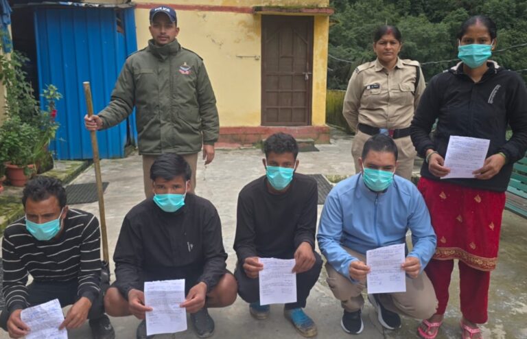 ऊखीमठ : शांति भंग में पांच नेपाली मजदूरों का चालान
