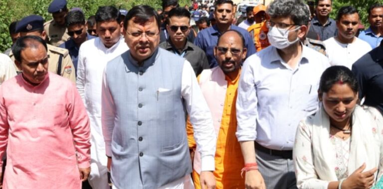 नंदानगर : मुख्यमंत्री धामी ने आपदा प्रभावित क्षेत्रों का किया निरीक्षण